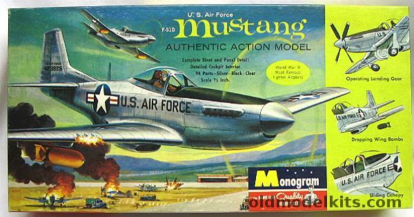 Monogram 1/32 F-51D Mustang Action Model - (P-51), PA77-198 plastic model kit